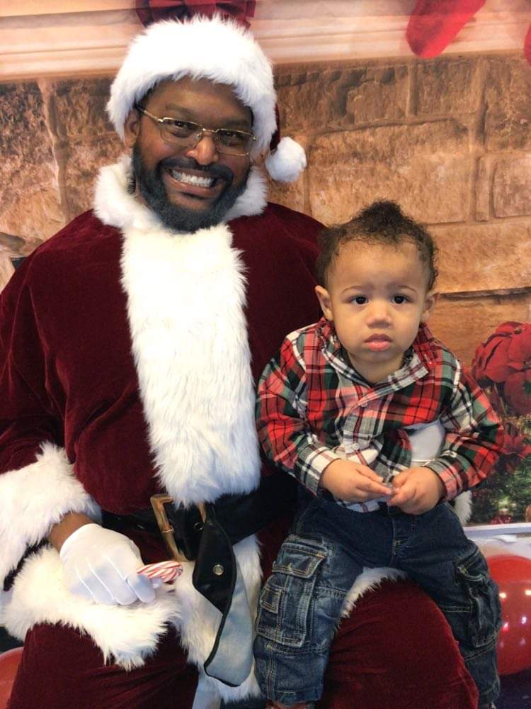 Pictures with Santa after our annual Christmas Pageant in our parish hall