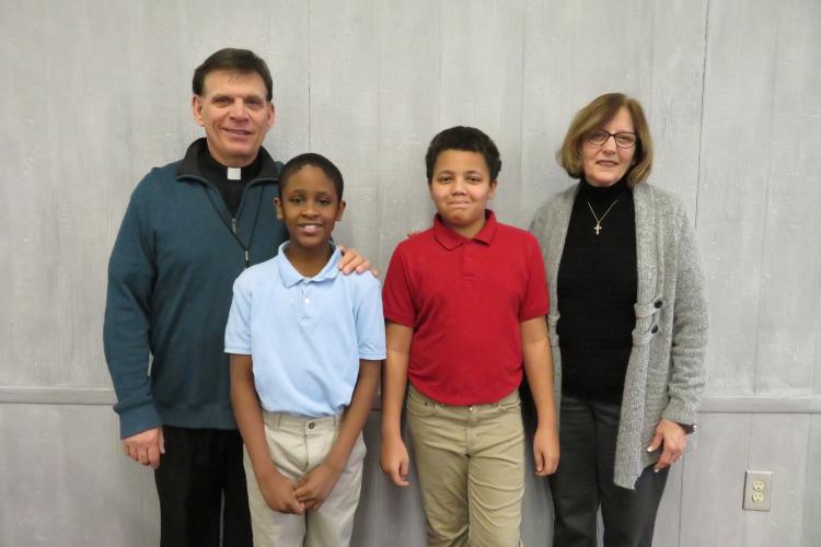 Fellowship and sharing of faith is enjoyed by Mass of Thanksgiving attendees.