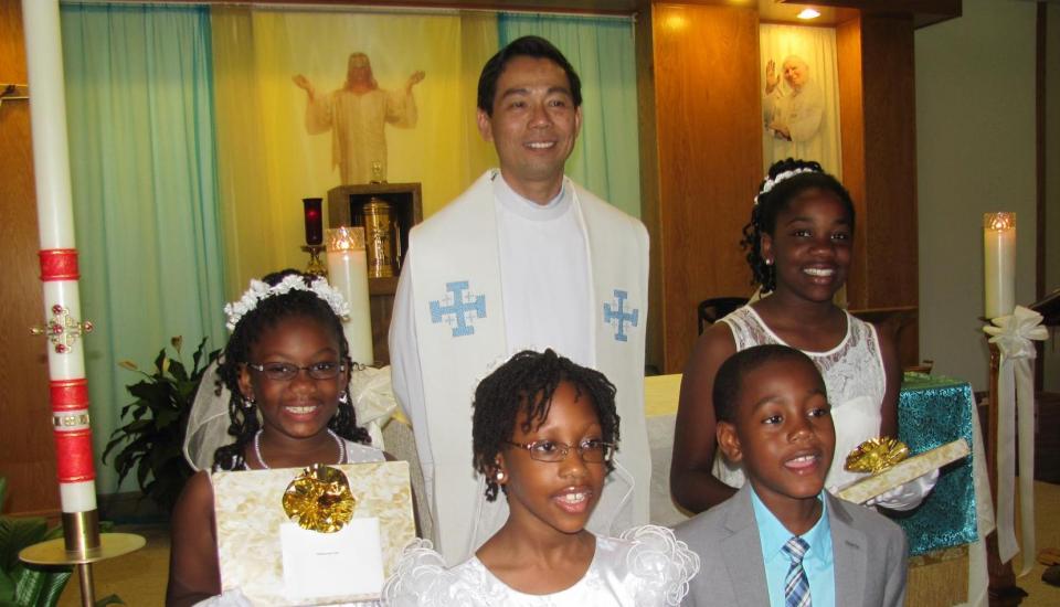 First Holy Communion And The Crowning Of The Virgin Mary Black