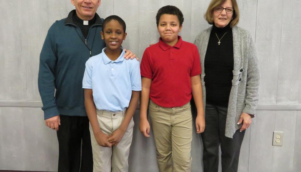 Fellowship and sharing of faith is enjoyed by Mass of Thanksgiving attendees.